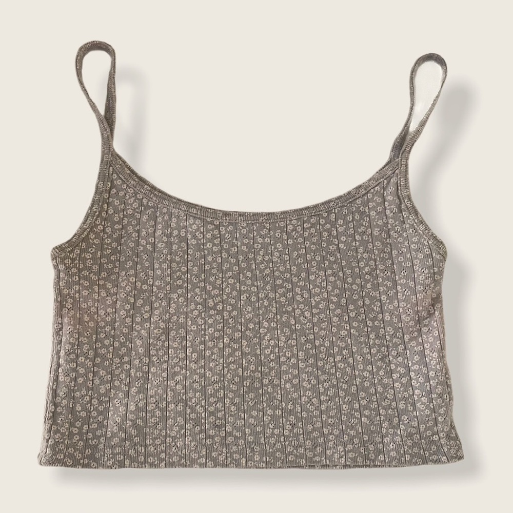 brandy melville blue floral skylar tank